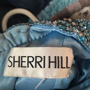 Sherri Hill Light Blue Beaded Dress